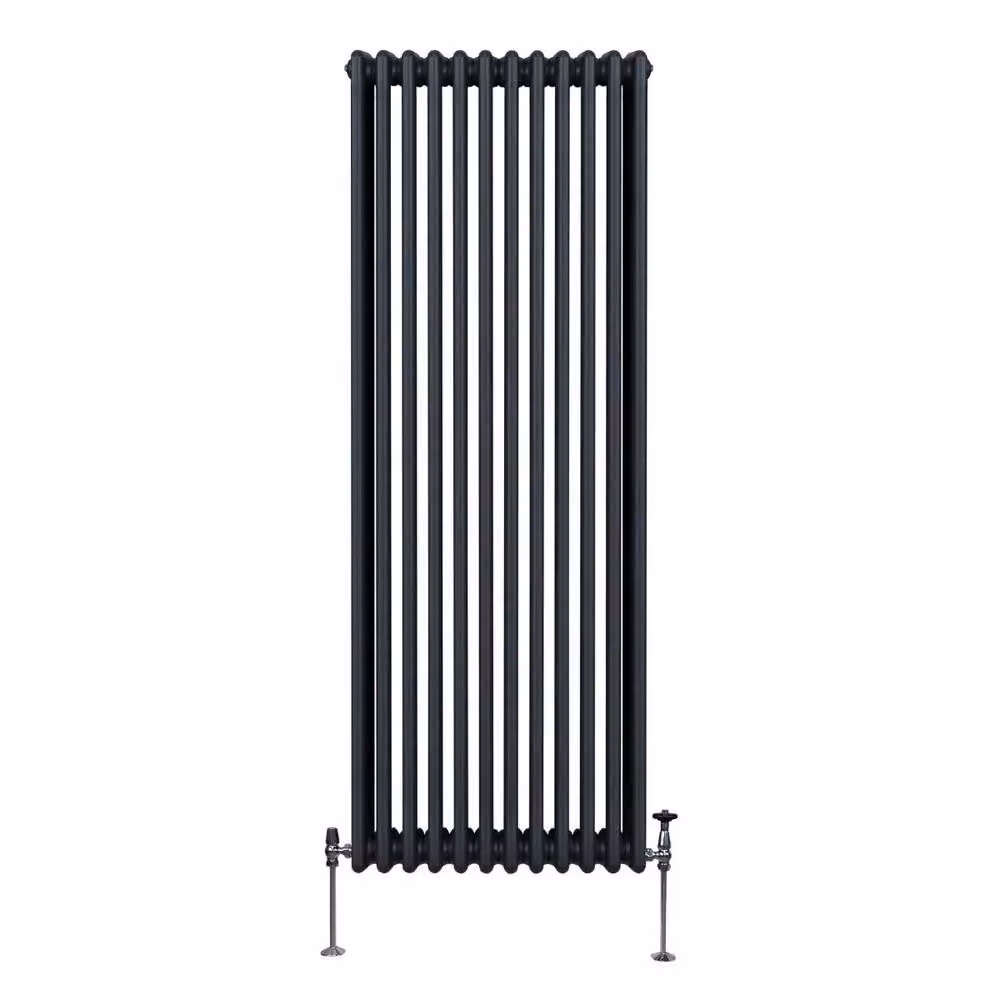 Monstershop Traditional 3 Column Steel Radiator in Anthracite Grey, H 180 cm x W 56.2 cm x D 10 cm – 2