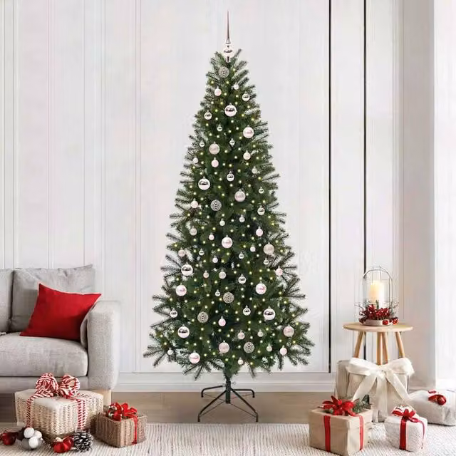 Berkfield Home Artificial Green Christmas Tree with 300 LEDs, Height: 210 cm – 1