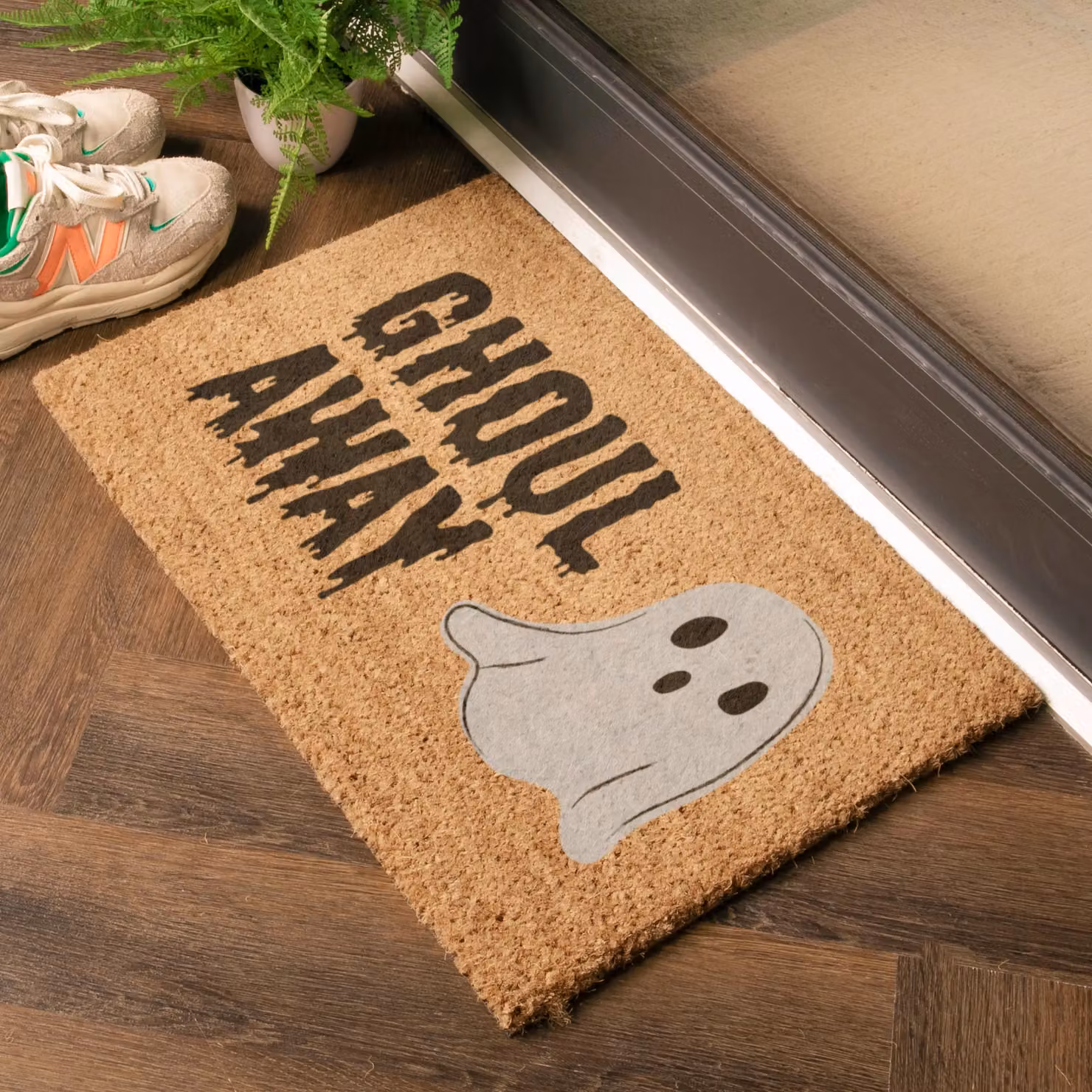Artsy Mats Ghoul Away Coir Doormat in Brown, W: 60 cm, D: 40 cm – 2