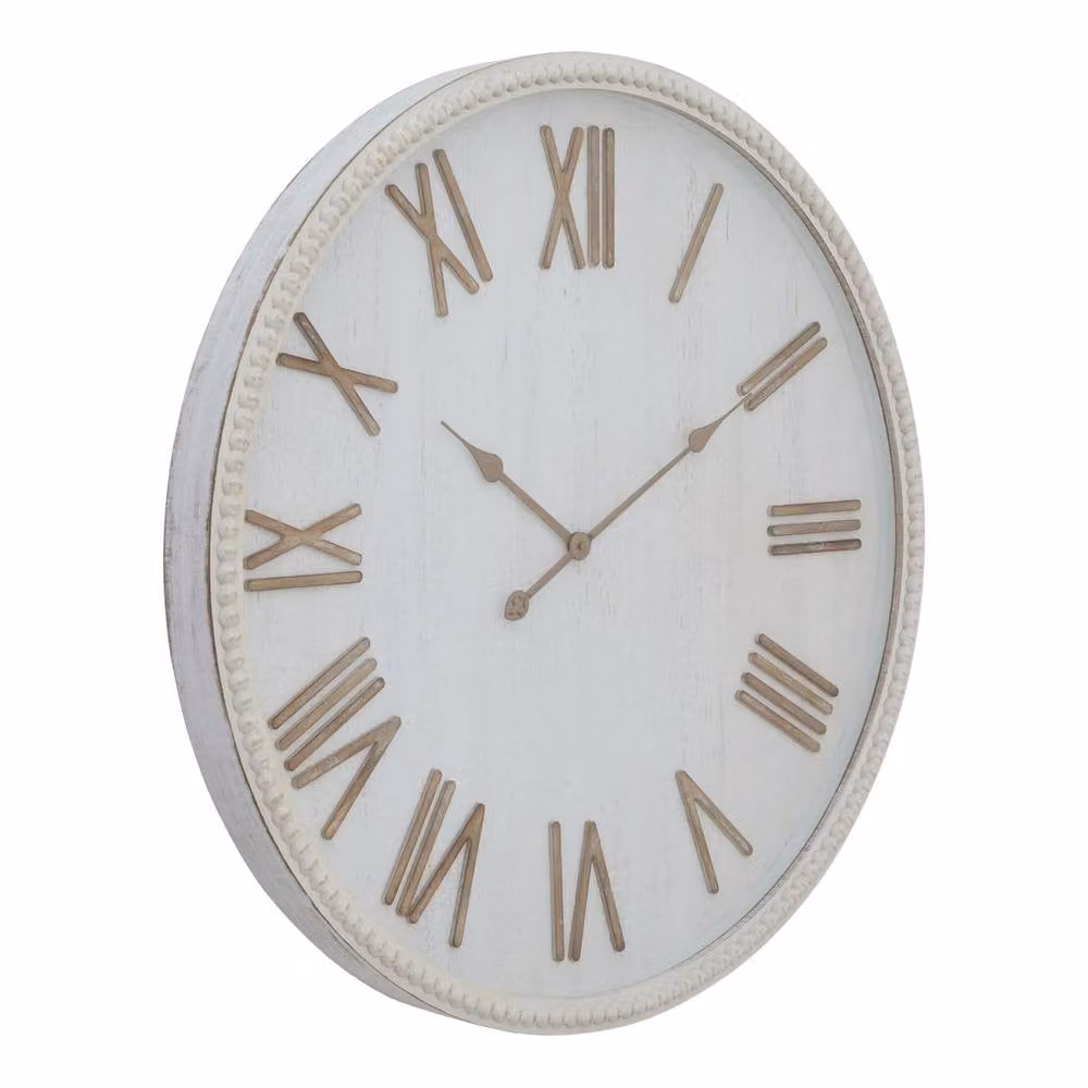 Wyld Haus White Vintage Round Analog Wall Clock – 2