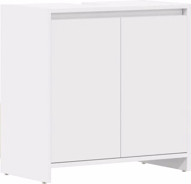 Berkfield Home White Modern Freestanding Bathroom Cabinet W/D/H: 60 x 33 x 61 cm