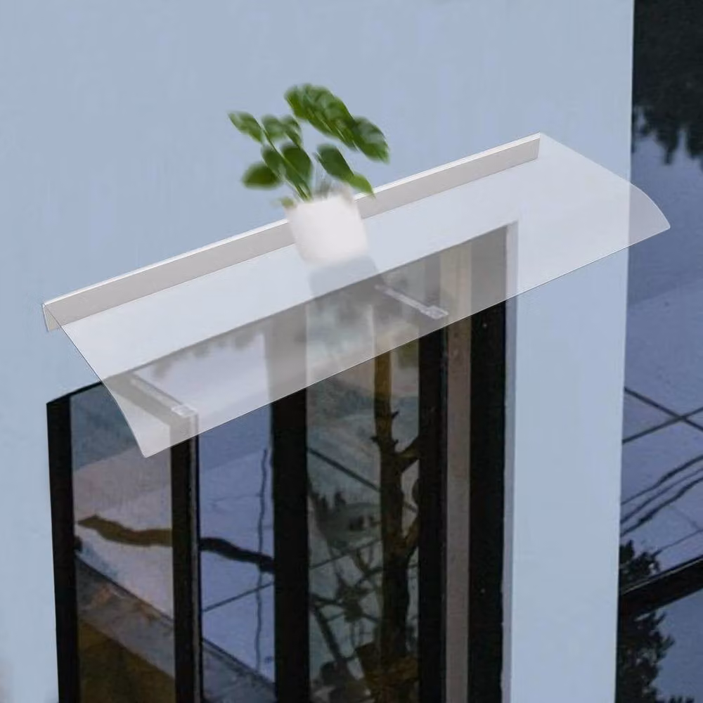 SPETLEK Transparent Polycarbonate Door Canopy Awning Shelter, W: 100 cm, D: 15 cm – 5