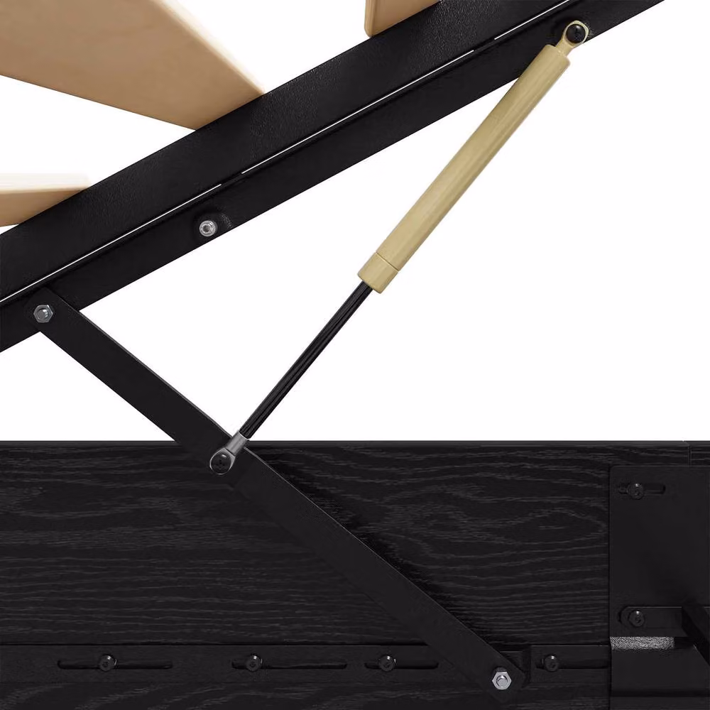 Berkfield Home Modern Ottoman Bed Frame in Black Oak, W/D/H: 200 x 120 x 25 cm – 5
