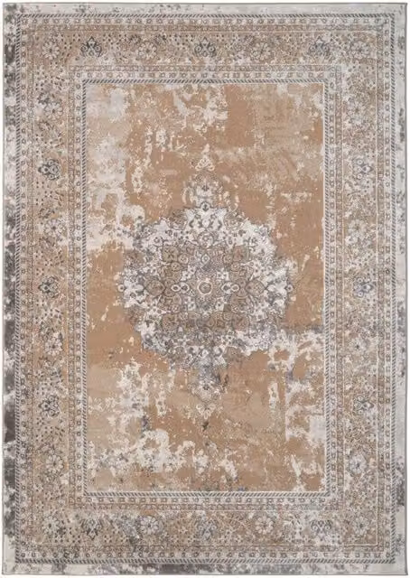 Kukoon Beige Modern Rectangular Area Rug for Living Room, Bedroom or Hallway, W: 80 cm, L: 150 cm