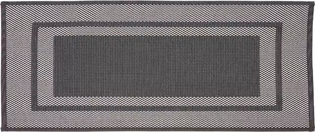 Livingandhome Non-Slip and Stain Resistant Woven Kitchen and Hallway Mat, Grey, Width: 120 cm
