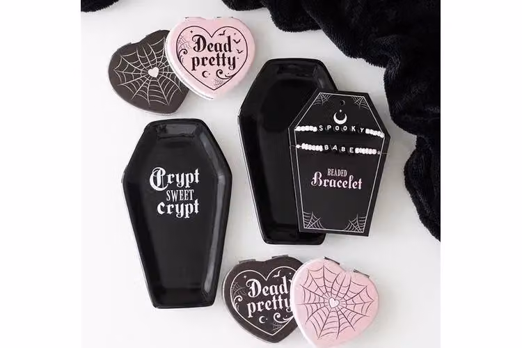 KDMD Crypt Sweet Crypt Coffin Ceramic Trinket Tray in Black – 6