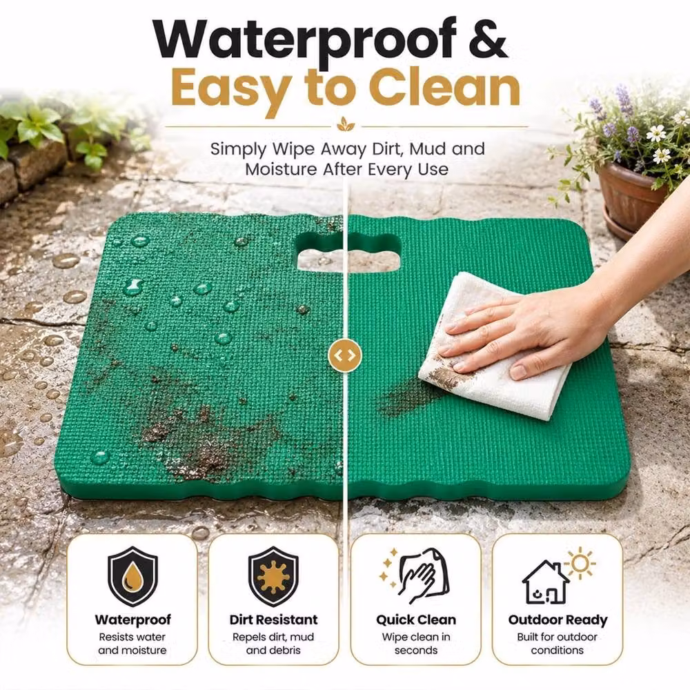 VOGREX Green Thick Foam Kneeling Pad Set of 2 for Gardening and Mechanics – 4