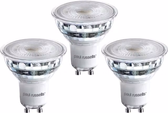 Paul Russells 4.5W LED GU10 Dimmable Warm White Glass Bulb, 480lm, 2700K