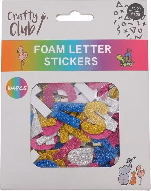 Crafty Club Multicolour Foam Letter Stickers for Children