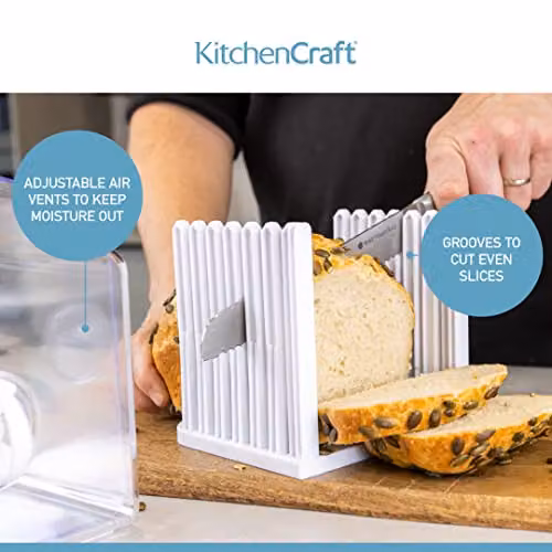 KitchenCraft Clear Acrylic Expandable Breadkeeper, Transparent Ventilated Plastic Bread Bin – 3