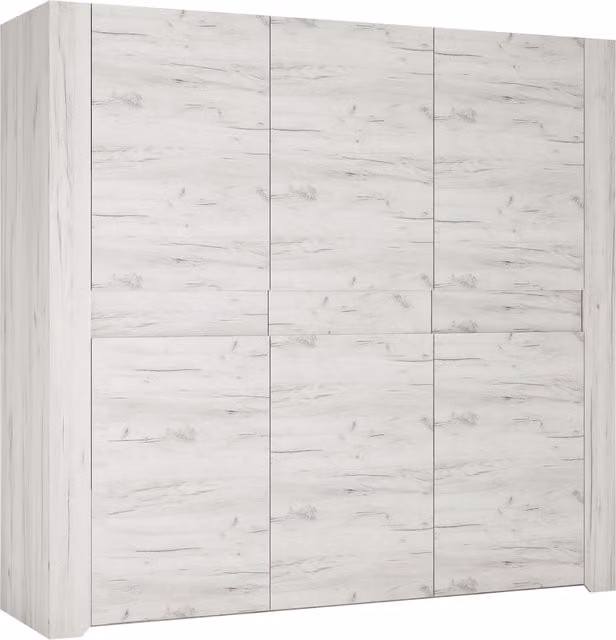 Furniture To Go Angel 3 Door Wardrobe in White and Oak