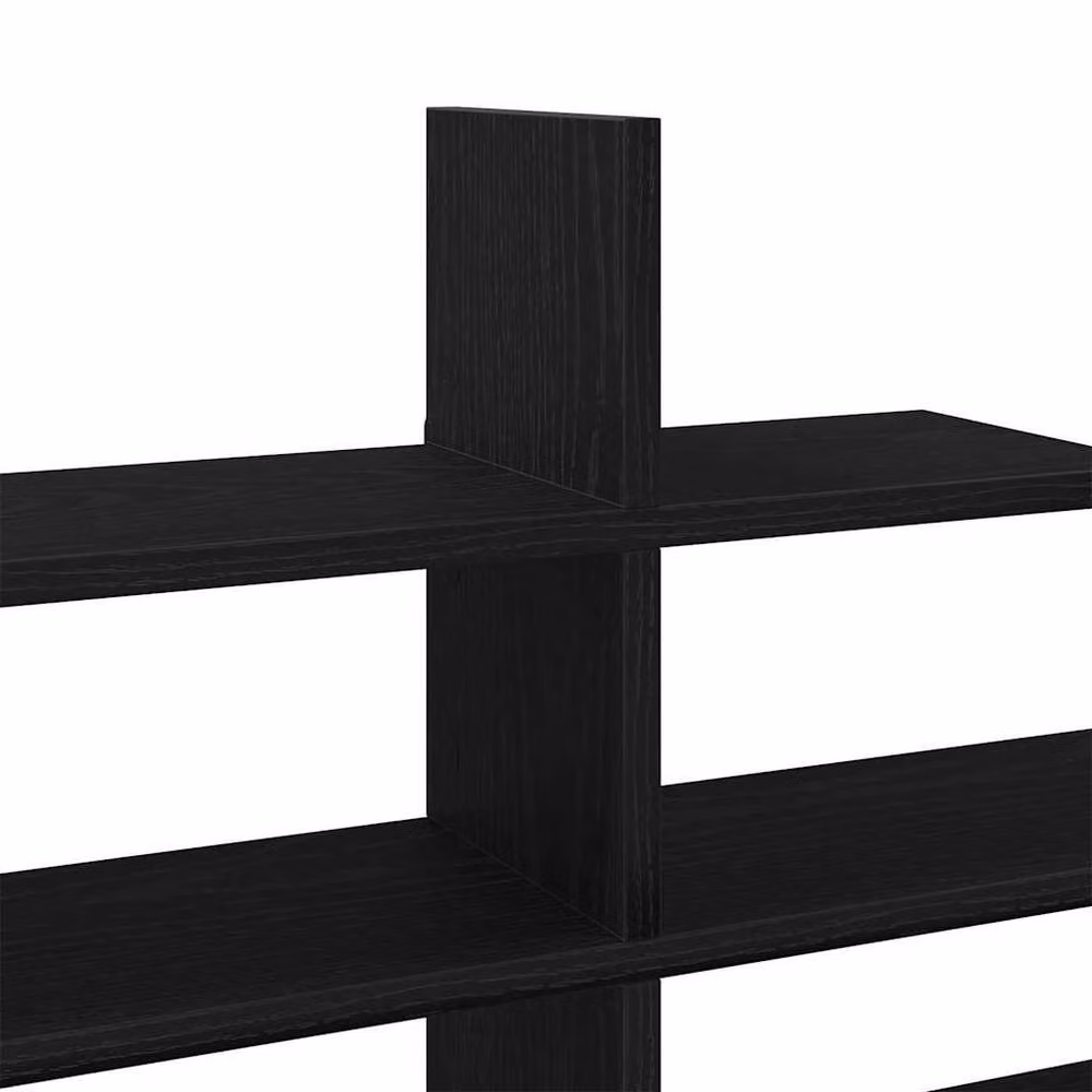 Berkfield Home Wall Mounted Shelf in Black Oak, W/D/H: 124.5 x 18 x 60.5 cm – 3