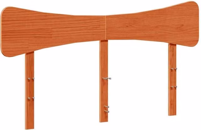 Berkfield Home Rustic Solid Wood Pine Headboard in Waxed Brown, Width: 150 cm