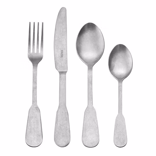 Mikasa Soho 16-Piece Matte Silver Stainless Steel Cutlery Set for 4 Adults