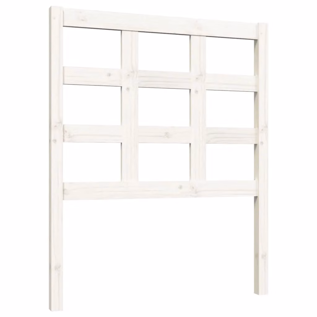 Berkfield Home White Solid Wood Pine Bed Headboard, W: 80.5 cm, D: 4 cm, H: 100 cm – 2