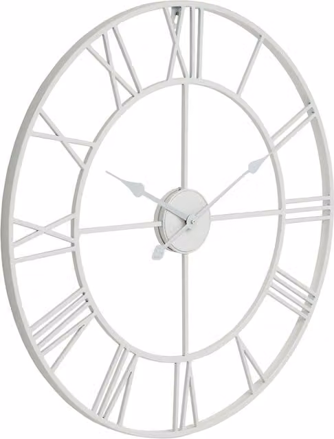 Love Lace White Skeleton Wall Clock with Silent Quartz Movement