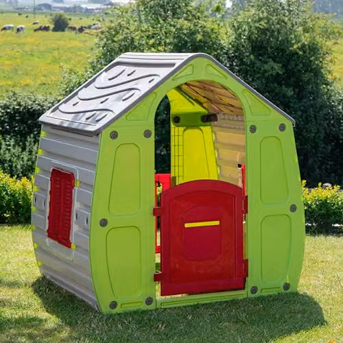 Samuel ALEXANDER Magical Forest Wendy Plastic Playhouse, Green & White, H 109 cm x W 102 cm x D 90 cm – 2