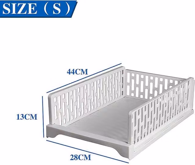 YnysTec White Foldable Wardrobe Drawer Organiser Storage Boxes for Clothes and Bedroom Storage
