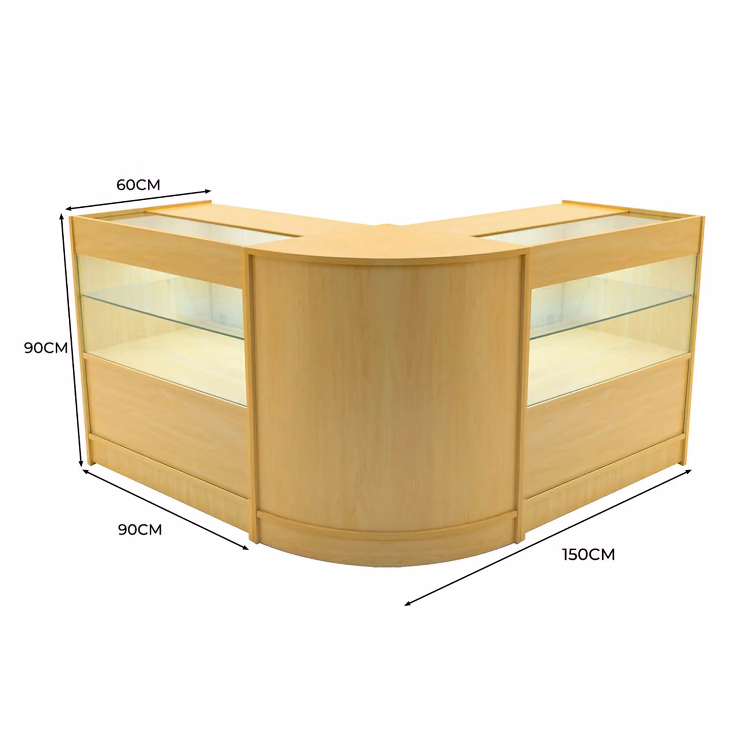Monstershop Selene LED Shop Counter Set CM60 and 2 x C900 in Maple Beige – 2