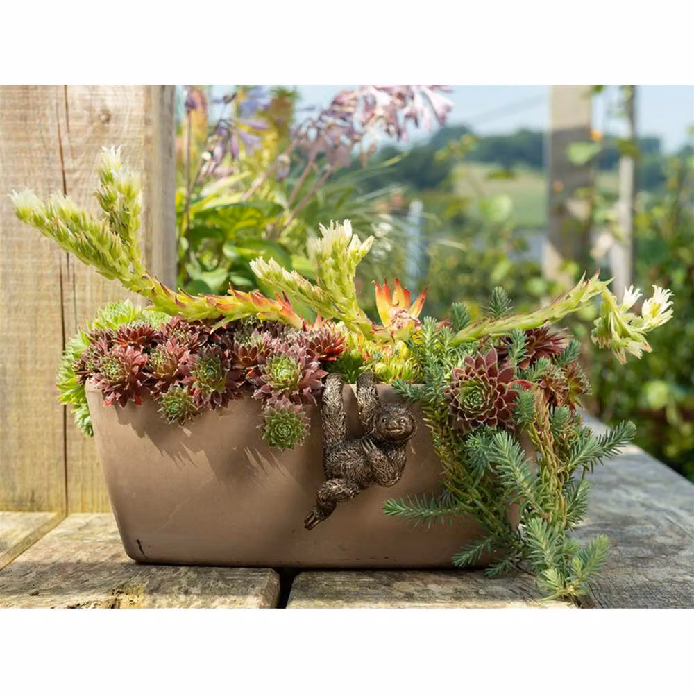 Jardinopia Three Toed Sloth Hanging Plant Pot in Bronze – 4