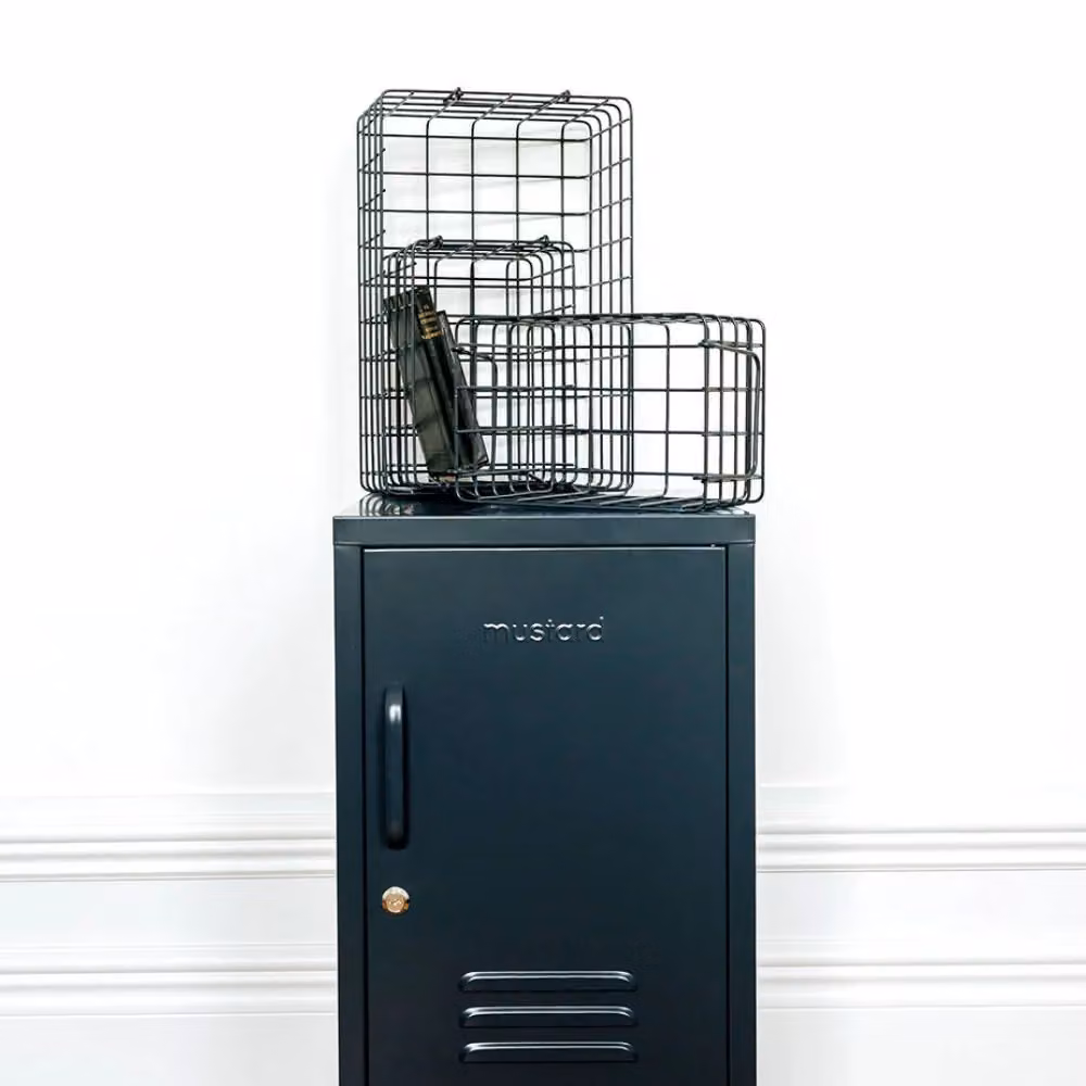 Mustard Made The Baskets in Grey, Metal, W/D/H: 40.0 x 26.0 x 16.0 cm – 3