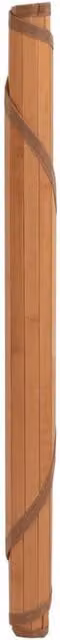 Berkfield Home Round Bamboo and Polypropylene Rug, Brown, Diameter: 100 cm – 1