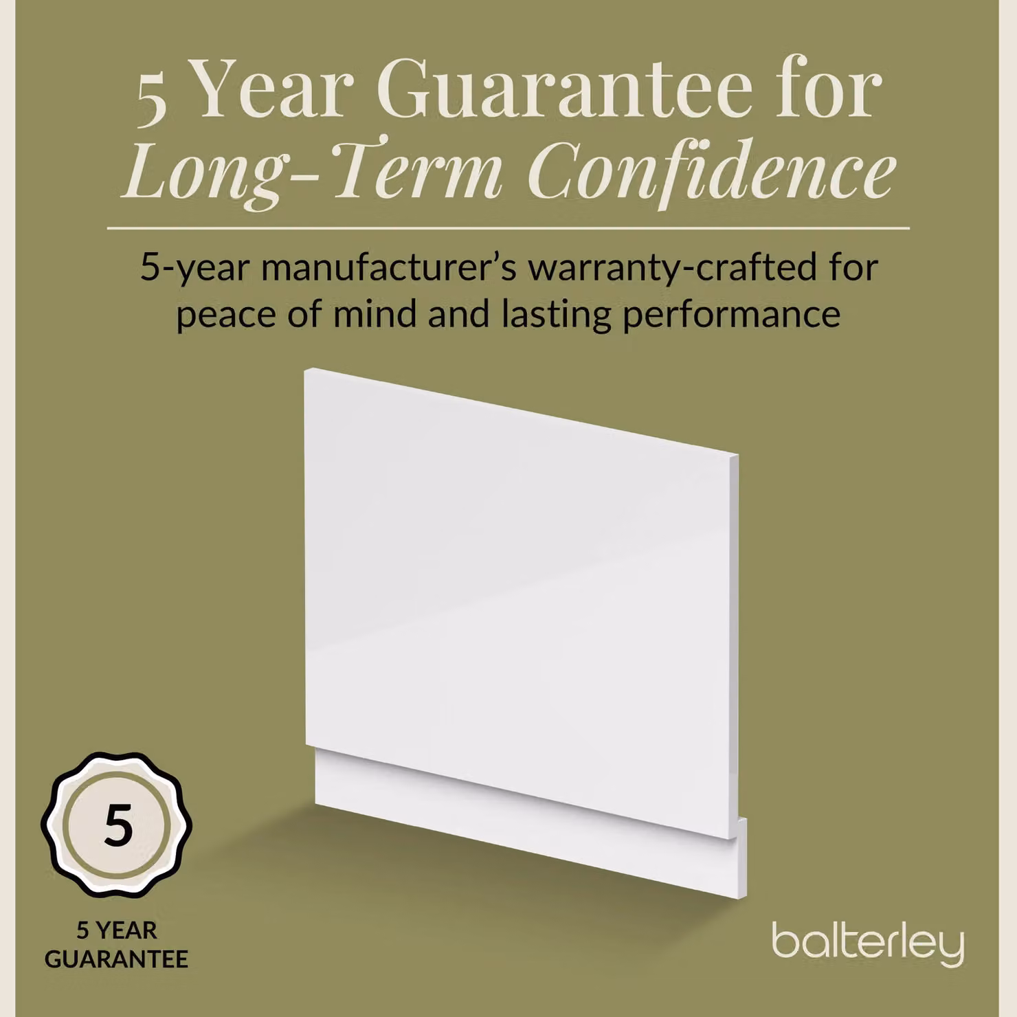 Balterley MDF Bath End Panel and Plinth in White – 2