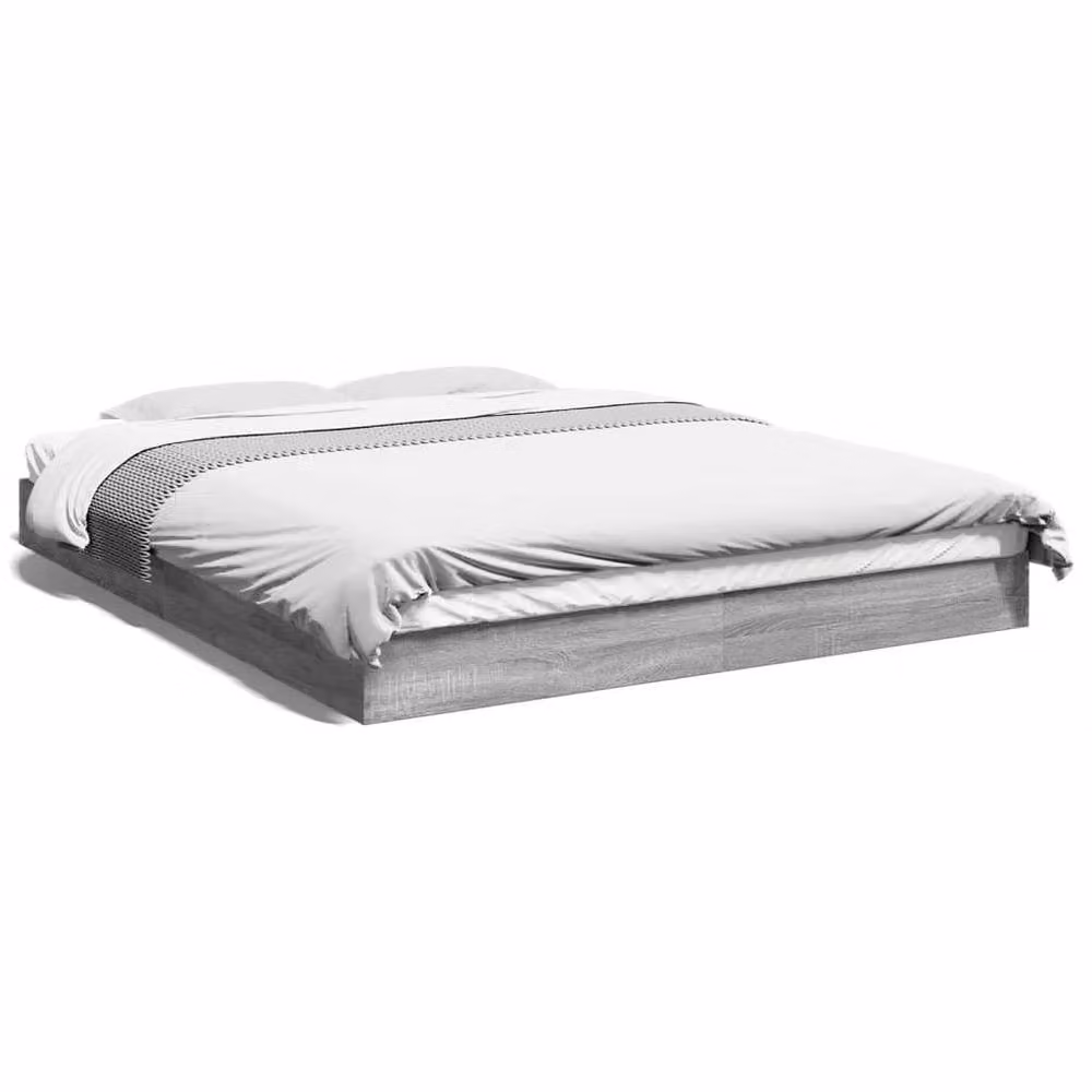 Berkfield Home Modern Bed Frame in Grey Sonoma, W/D/H: 160 x 203 x 163 cm – 3