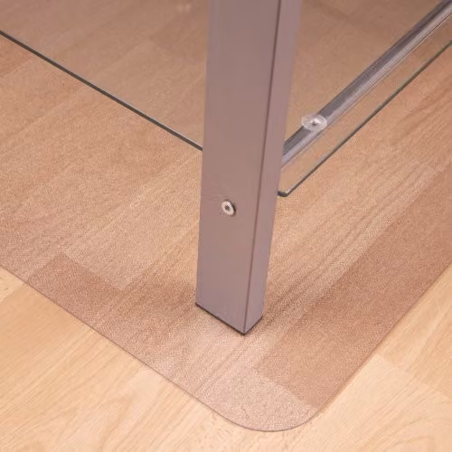 Floortex Transparent Chair Mat for Hard Floors, W: 120 cm, D: 90 cm – 4