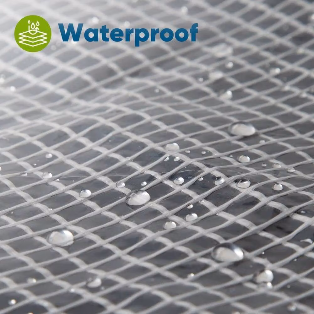 SPETLEK Clear Heavy Duty Waterproof Tarpaulin Cover, White, 3m x 3m – 5