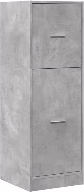 Berkfield Home Elegant Apothecary Cabinet in Concrete Grey, W/D/H: 40 x 41 x 118 cm