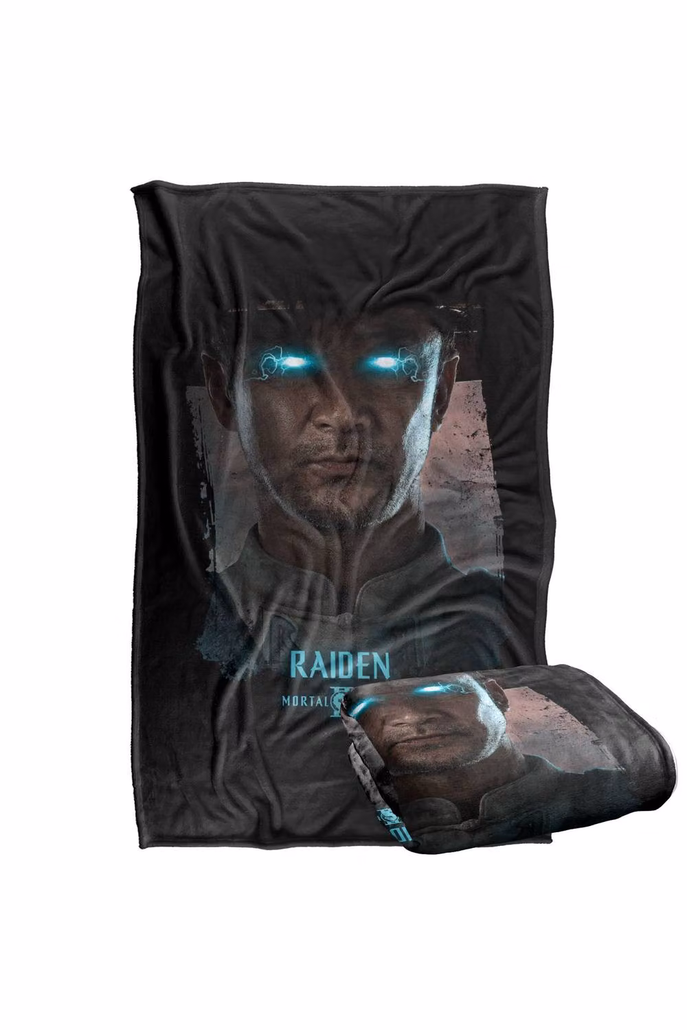 Warner Bros. Mortal Kombat 2 Raiden Portrait Extra Large Super Soft Polyester Throw Blanket in Multicolour and Black – 2
