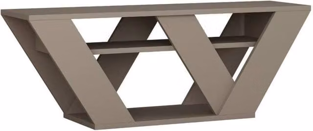 CALICOSY Pipralla TV Stand with 3 Shelves, Beige, W: 110 cm, D: 40 cm, H: 30 cm – 1
