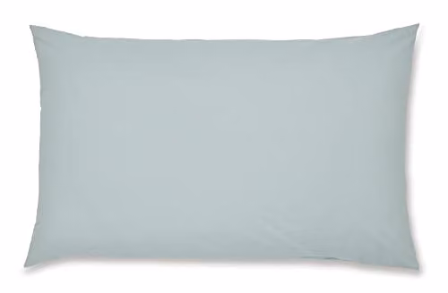 Catherine Lansfield Easy Iron Percale Standard Pillowcase Pair, Duck Egg Blue, W/H: 50 x 75 cm – 1