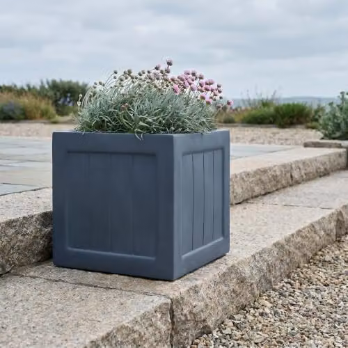 IDEALIST Grey Reinforced Stone Square Planter, 37 cm – 8