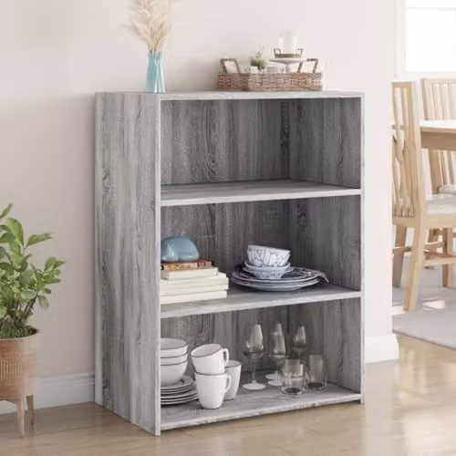 vidaXL Grey Sonoma Sideboard in Engineered Wood W/D/H: 70 x 41 x 93 cm