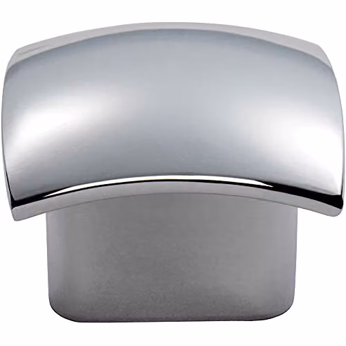 Loops Convex Face Cupboard Door Knob in Polished Chrome