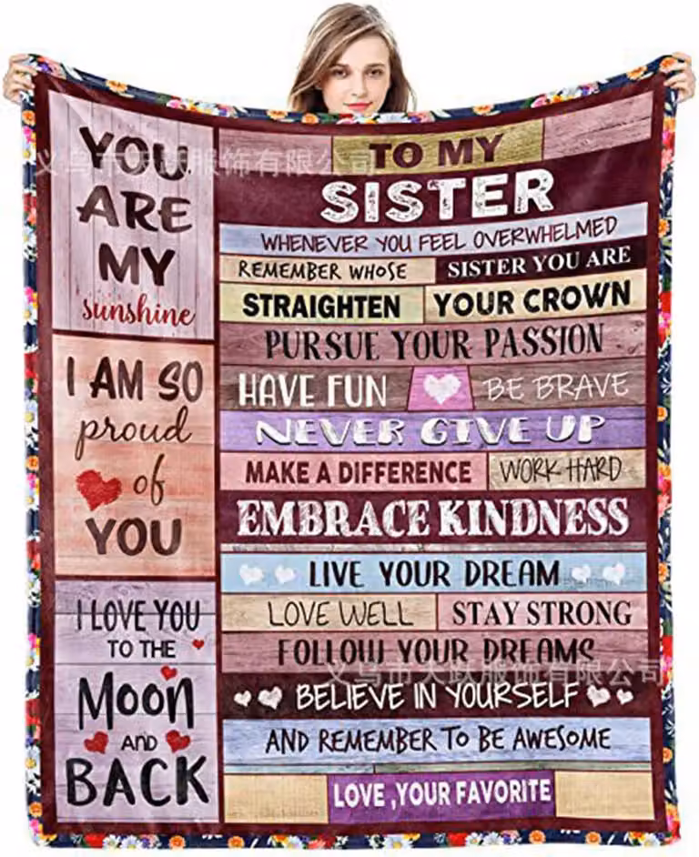 Leaper Personal Love Letter Fleece Blanket in Dark Red, Small Single