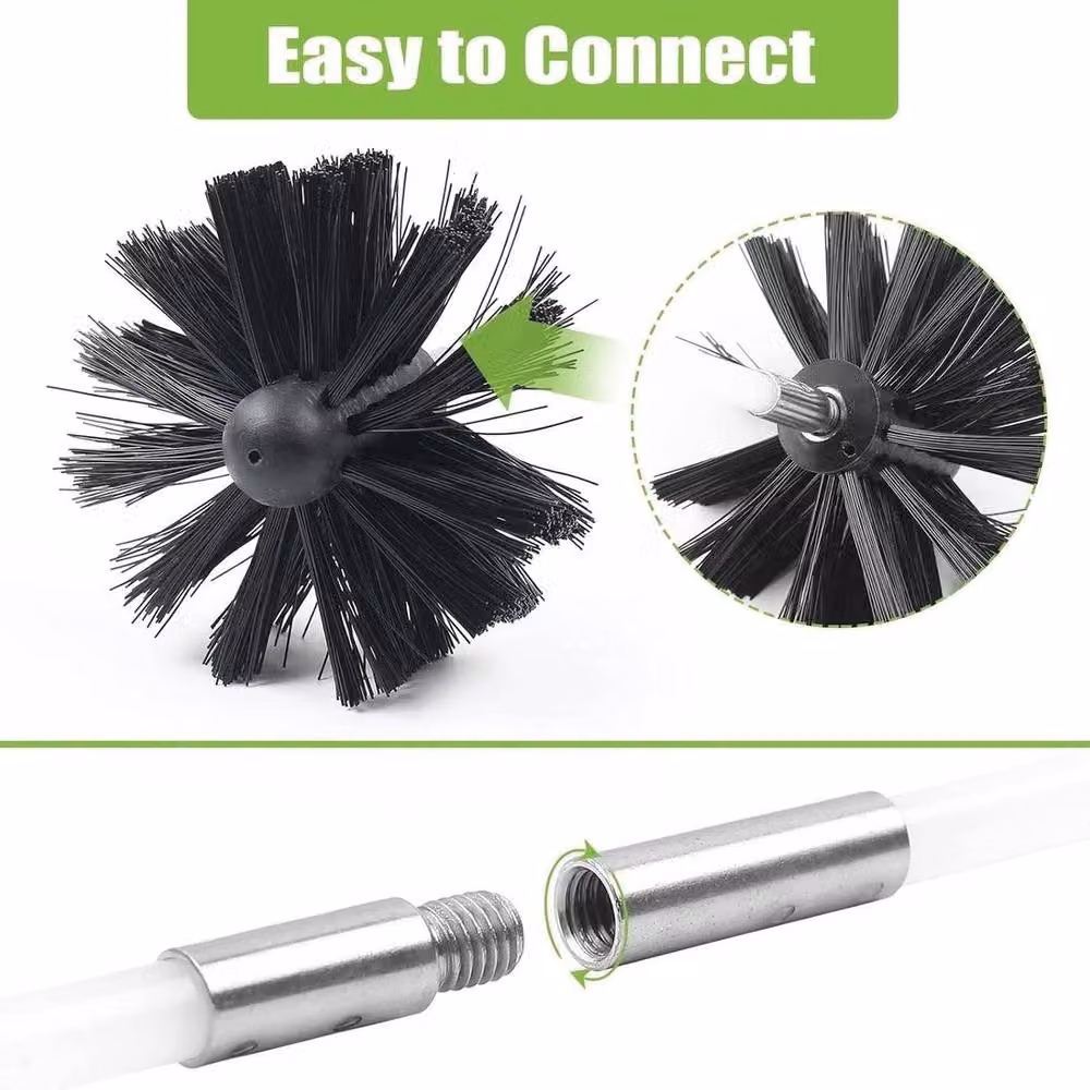 FLAVORA 24-Piece Chimney Cleaning Brush Kit in Black – 4