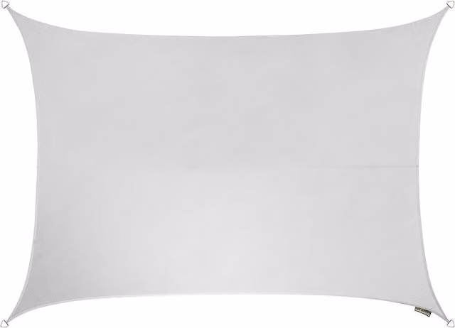 Kookaburra Premium Knitted Breathable Rectangular Sun Shade Sail, White, W: 6 m, D: 5 m
