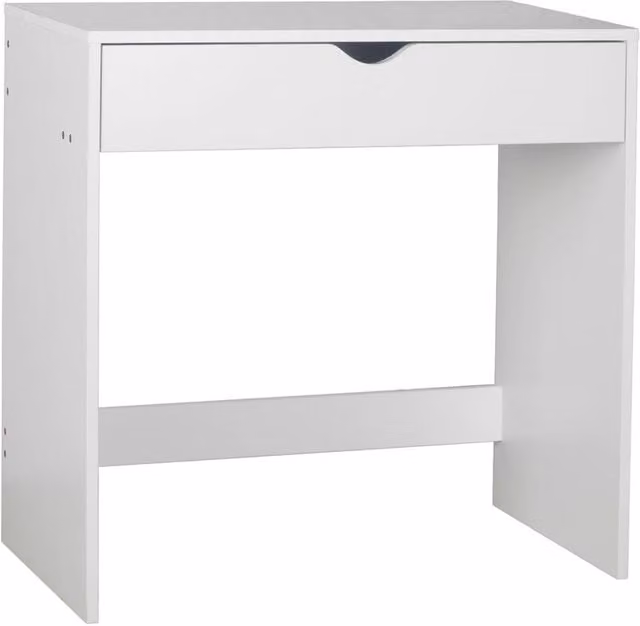 URBNLIVING Multi-Functional White Wooden Dressing Table and Computer Desk with 1 Drawer