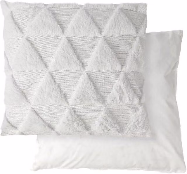 New Edge Blinds Newton Triangle Collection Soft Touch Cushion Cover in White, W/D/H: 43 x 43 x 43 cm