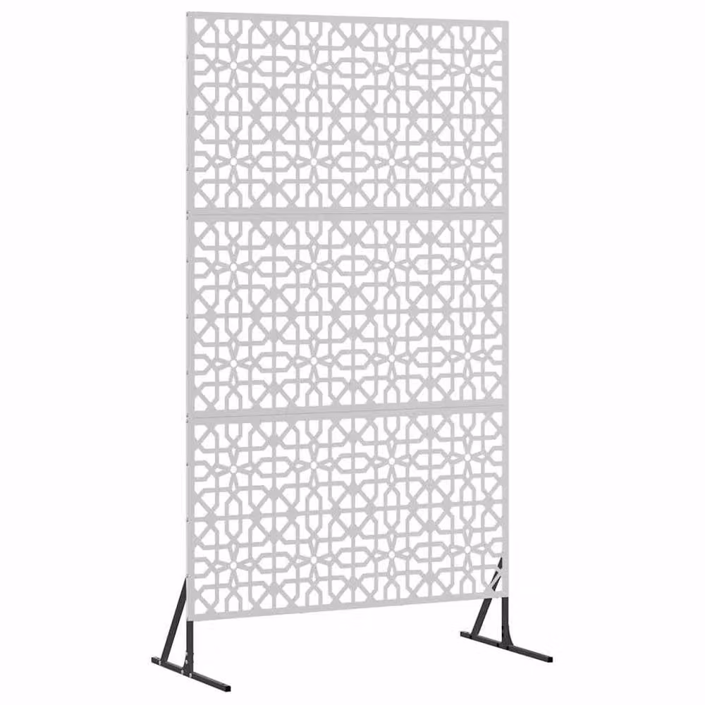 Berkfield Home Silver Galvanised Steel Rectangular Privacy Screen, W: 100 cm, D: 50 cm, H: 180 cm – 3