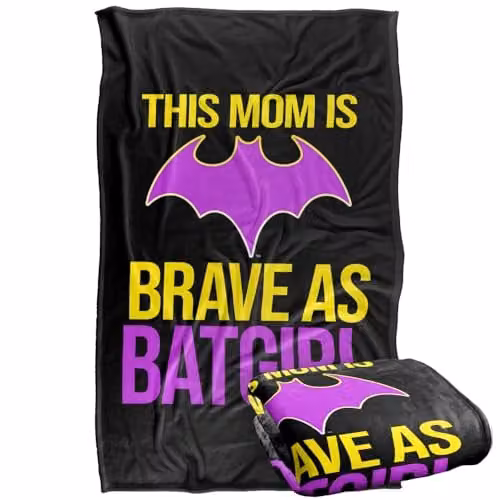 Warner Bros. Batgirl Brave As Batgirl Super Soft Fleece Throw Blanket, Multicolour, W: 91 cm x D: 147 cm
