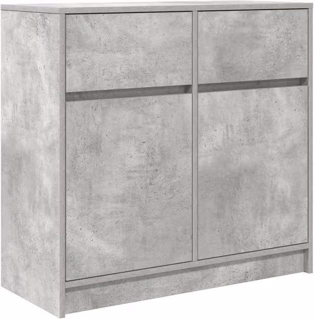 Berkfield Home Sideboard with Drawer in Concrete Grey, W/D/H: 80 x 34 x 76 cm – 1