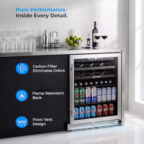 Subcold Integra60 Integrated Undercounter Wine Cooler with Compressor Cooling and LED Light, Stainless Steel, W/D/H: 59.5 x 57.5 x 82.6 cm – 7