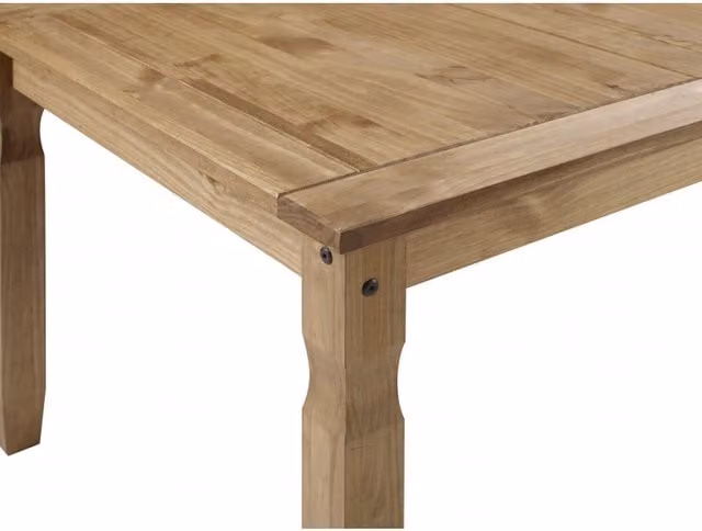 Mercers Furniture Corona Rectangular Dining Table in Brown Antique Waxed Pine, W/D/H: 122 x 76 x 91 cm