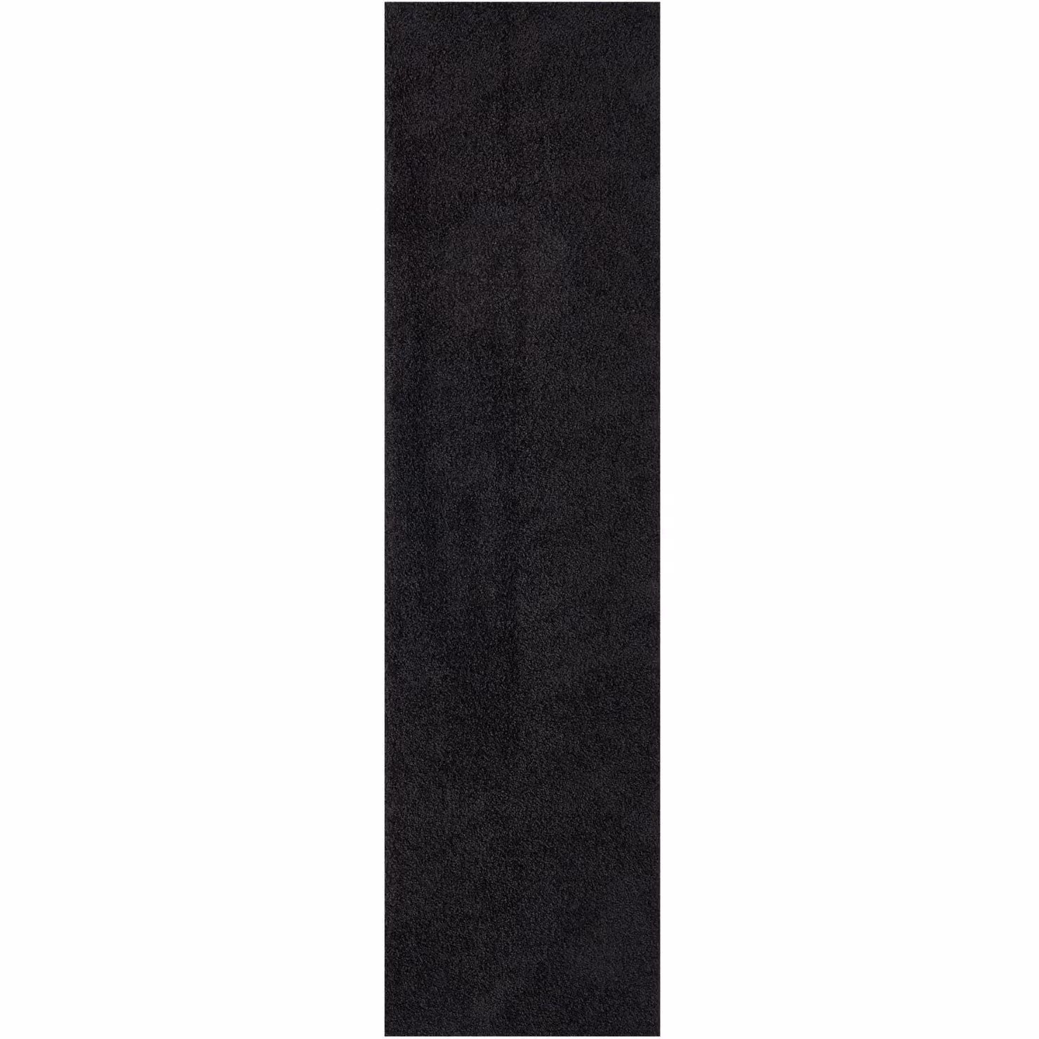 THE RUGS Black Plain Soft High Pile Shaggy Rug, W: 60 cm, L: 110 cm – 4