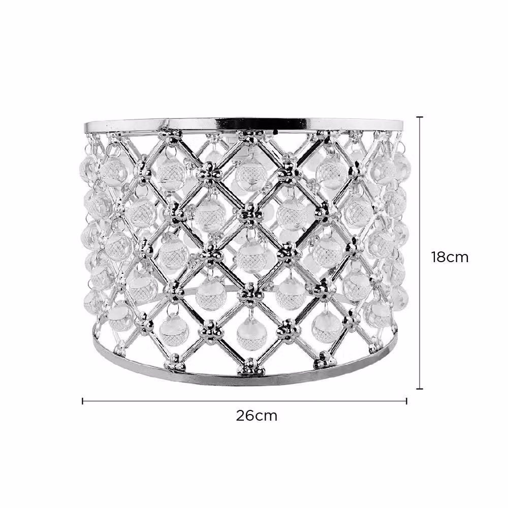 Voltico Metal Droplet Chrome Lamp Shade in Metallic Silver – 2