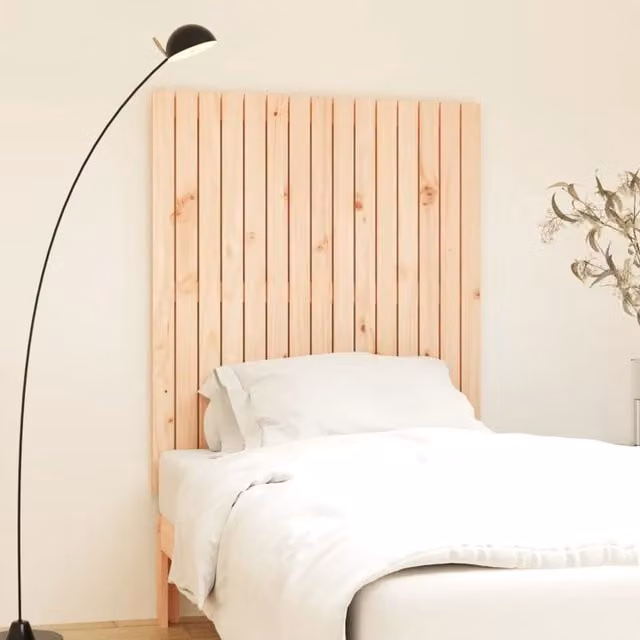 Berkfield Home Rustic Solid Wood Pine Wall Headboard, Brown, W: 110 cm, D: 3 cm, H: 95.5 cm